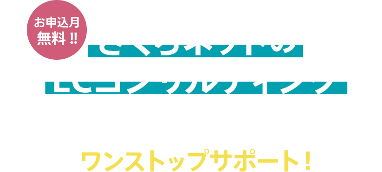 お申し込み月無料　さくらネットのECコンサルティング　国内3大モール運用のコンサルティング・運営代行、越境ECの販売商品の提案から物流倉庫の提案までワンストップサポート！